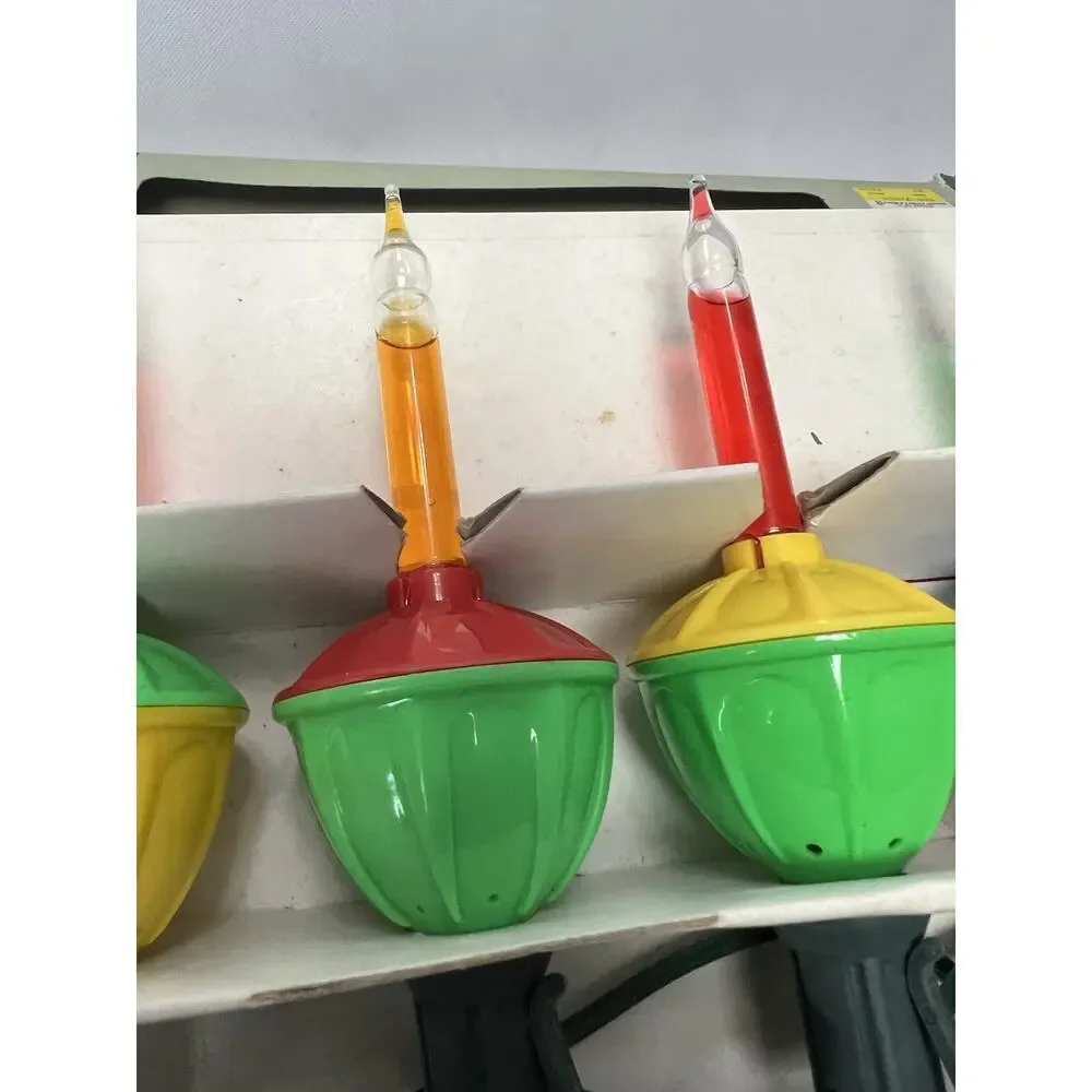 VTG Bubbling Lights Christmas Tree Holiday Decorative - 7 light set